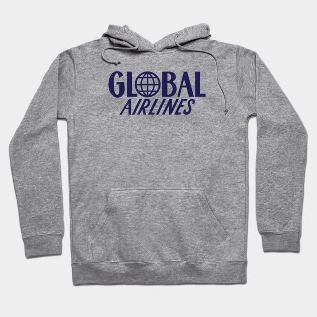 Global Airlines - White Background Hoodie by jepegdesign